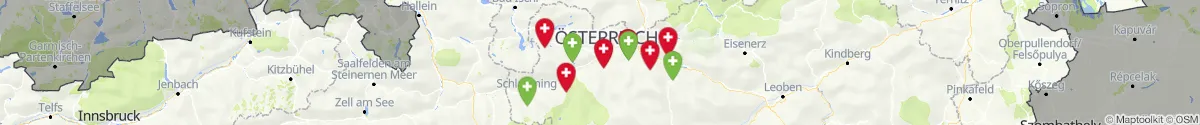 Kartenansicht für Apotheken-Notdienste in der Nähe von Liezen (Liezen, Steiermark)